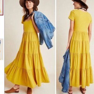 Anthropologie Maeve Gillian Tiered Maxi Dress